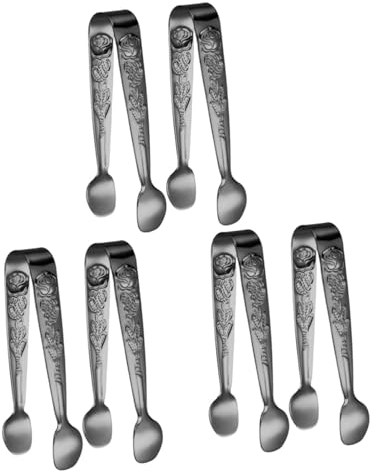 TOPBATHY 6 Pièces Petite Pince Pince À Sucre Bonbons Au Citron Pince À Bonbons Pour Bonbons Gâteaux Au Café Petites Pinces Pour Apéritifs Scoop Multifonction Acier Inoxydable Café
