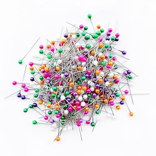 DEEINN Multicolor Basic Sewing Pin, 350 Pack, Stainless Steel, Plastic Head, 3mm Width, 38mm Length, Suitable for Sewing, Tailoring, Quilting