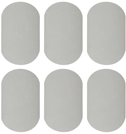 sourcing map 6Pcs Iron-on Patches, Elbow Knee Velvet Patches, Fabric Repair Patches Crafts for Repair Clothing Crafts Sweater Pants Shirts, 7x4 Inch Light Gray