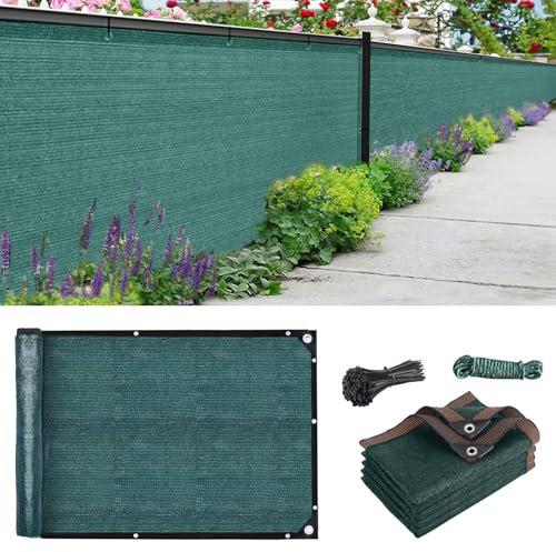 TUAKIMCE Recinzione frangivista 2 x 5 m, 90% HDPE per esterni, rete parasole resistente ai raggi UV, con cavo e corda