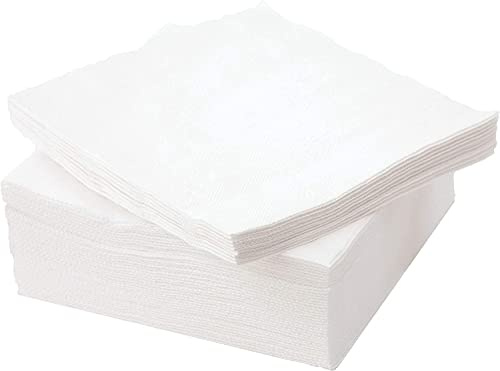 M1SS 1000 Sheets x White 1 Ply Luncheon Napkins Square Paper Serviette (29x29cm) - Excellent Quality Disposable Napkins for Christmas, Parties, Halloween, Thanksgiving