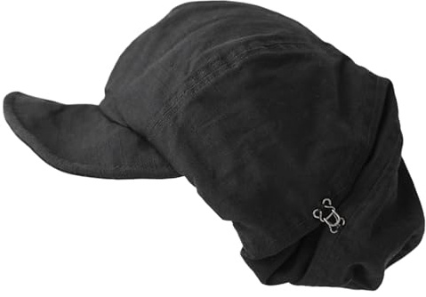 ZenithAura Vintage för kvinnor, Kpop-outfit Y2K mössor, målarhatt, platt keps för dam, vinterbasker, svart fransk basker, unisex (B)