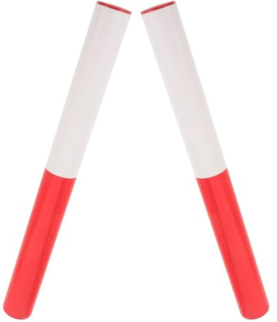 ELEOUTI 2 Unidades Bastón Deportivo Ligero de Abs para Atletas, Antideslizante, Adecuado para Juegos de Relevos en Pista Escolar y Competiciones