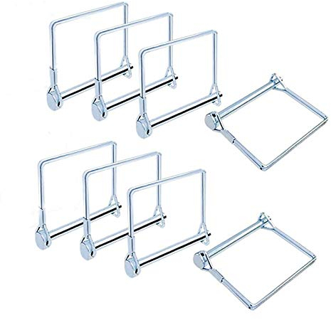8 Pcs Pines de Bloqueo de Eje Cuadrado, 6 mm (1/4) Tarea Pesada la Seguridad Pin de Bloqueo del Eje del Acoplador, Acero Galvanizado Pasador de Bloqueo para la Granja Remolques Césped Y Jardín