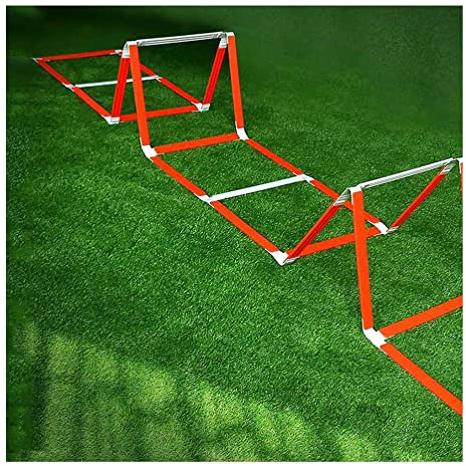 Koordinationsleiter Agility-Leiter, Multifunktionsgeschwindigkeitsausbildung Hinderniskursleiter, Innenraum-Innenraum-Fußball-Trainingsgeräte, 5m-11-Runde