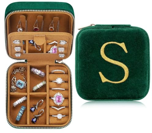 TINGN Gift for Women, Travel Jewellery Box, Travel Jewellery Organiser, Travel Jewellery Case, Birthday Gifts for Women, Mum Birthday Gifts, Personalised Jewellery Box S