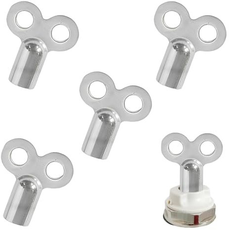 MEXRUMI 4 Piezas Purgar Radiadores Llave Radiador Llave Para Radiadores Llaves De Radiadores Llave Para Purgar Radiadores Para Escape De Radiador Compatible Mayoría Disipadores Calor(Plata)