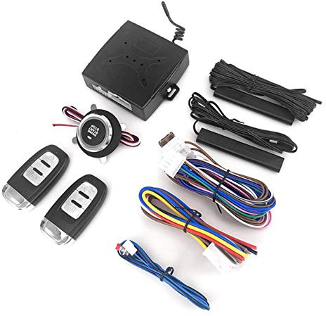 Système d'alarme à distance pour voitures SUV – Démarreur antivol sans clé, outil d'accessoires automobiles 12 V | Pré-refroidissement, préchauffage, interrupteur de démarrage à un bouton, entrée sans