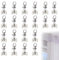 20 piezas gancho pérgola carril, rodillos de carril cortinas, polea cortina riel, rodillo deslizante para riel de cortina para colgar cortinas de salón, dormitorio y cuarto de baño