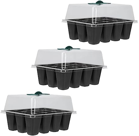 TOYANDONA 3pièces Lot de Pots De Germination avec Couvercle Bac à Plantes Outils De Jardinage