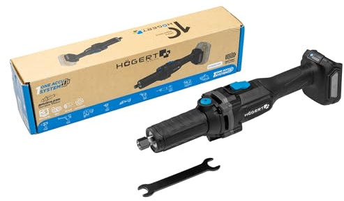 HÖGERT TECHNIK - Smerigliatrice diritta 18V Brushless, levigatrice senza fili, smerigliatrice a matita, utensile multifunzione per metallo legno plastica, regolazione velocità, senza batteria inclusa