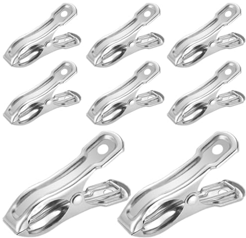 Didiseaon Pinzas de Jardín para Invernadero 20 Unidades de Acero Inoxidable Resorte, Clips para Película de Invernadero, Fijación de Malla Sombra y Accesorios para Exterior