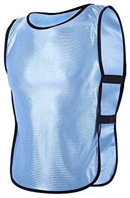 VGEBY 6pcs/12pcs Leibchen Trainingsleibchen Markierungshemden Set Kinder Herren Damen Erwachsene Fußball Basketball Training Trikot Weste (Farbe : Hellblau, Abmessung : 6pcs)