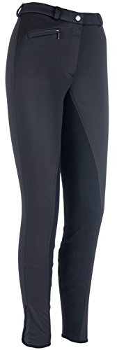 RL24 HKM by Reiterladen24 - Winter Kinder Reithose Vollbesatz Winner Softshell schwarz 140