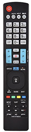 VBESTLIFE TV Remote Control Replacement for LG LCD TV 60LA620S AKB73756504 32LM620T AKB73275618 AKB73756502 Smart Digital TV Box Television Audio Voice Controller Black
