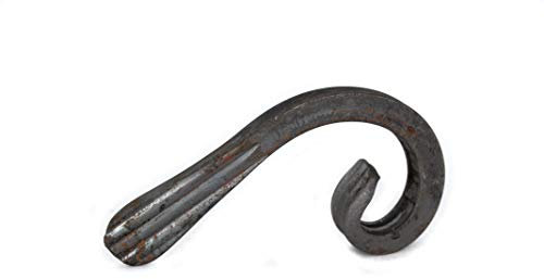 UHRIG Decorazione in ferro battuto in acciaio forgiato, parte decorativa in ferro per recinzione, ringhiera (H:135 mm, larghezza: 65 mm, da 12 x 12 mm)