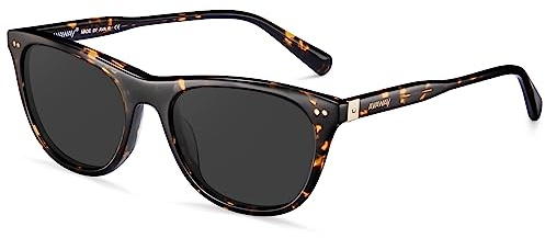 AVAWAY Gafas de sol de cara pequeña para mujeres con protección de rayos de ultravio polarizado retro gafas para damas para fotografía wandern viajando AV205