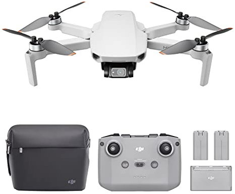 DJI Mini 2 Fly More Combo – Ultralight and Foldable Drone for Adults and Kids, 3-Axis Gimbal with 4K Camera, 12MP Photos, 31 Mins Flight Time, OcuSync 2.0 10km HD Video Transmission, QuickShots, Gray