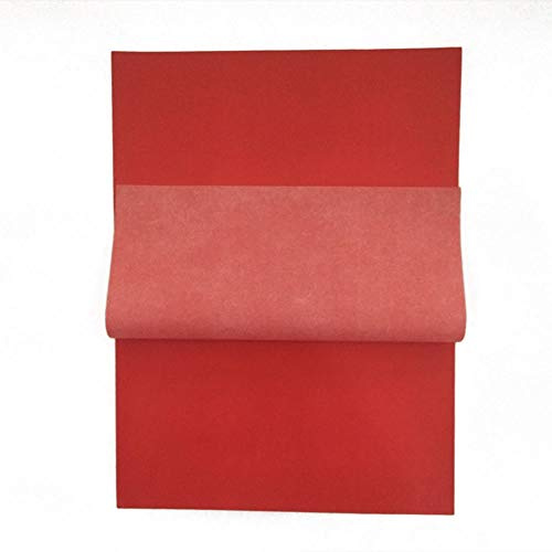 Lot de 100 feuilles de papier carbone de qualité supérieure - Longue durée - Rouge