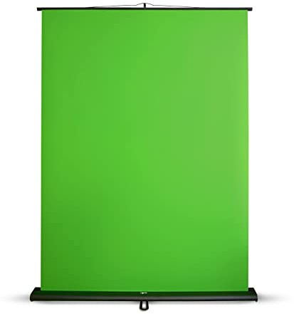 Telón de fondo fotográfico extensible | Green Screen | Lienzo para fotografía, vídeo y TV | Fondo de estudio fotográfico | Plegable y fácil de transportar (150 x 200 cm)