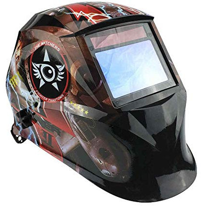 Soldadores MáScara Casco de soldadura 100 * 65mm Sensores Molending Auto Solar Darking Solding Mask Careta Soldar Automatica (Color : Thunder Beauty)