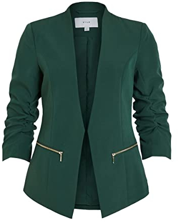 Vila Damen Vijoy Noos 3/4 Blazer, Pineneedle, 44 EU