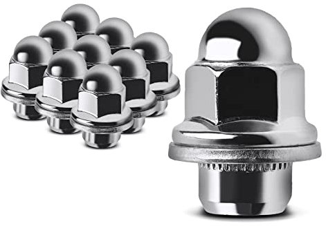 Frankberg Lot de 10 écrous de roue compatibles avec 3000 GT ASX Eclipse Endeavor Galant Grandis L200 Lancer Mirage Outlander Pajero Sigma Space 1983-Heute MR455707