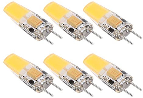 Bombillas LED, 6PCS GY6.35 Bombilla 5W AC DC12V COB Bombilla Ahorro de Energía Bombilla de Lámpara de Techo de Silicona para Sala de Estar