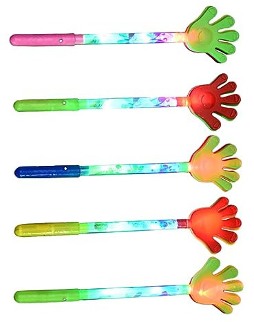 HONMEET 5stücke Leuchtende Handklatscher Kunststoff Lärmendes Klatschhand Spielzeug Party Zubehör Für Festival Konzert Und Feierlichkeiten