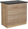Vicco Spülenunterschrank R-Line, Küchenunterschrank für die Spüle, Sonoma, 80 cm, AP Anthrazit