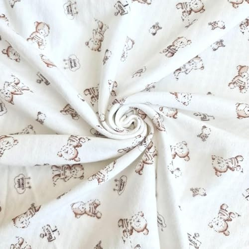 PAWOTEX Stoffe zum nähen Ajour 100% Jersey stoff meterware kinder baumwollstoff meterware winter dicken Jersey mädchen jungen Öko-Tex hautfreundlich Nähen Stoff 145cmx0,5m Handwerken