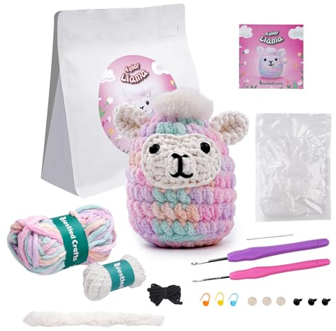 YUMILI Kit de ganchillo para principiantes, juego completo con tutoriales en vídeo, regalo