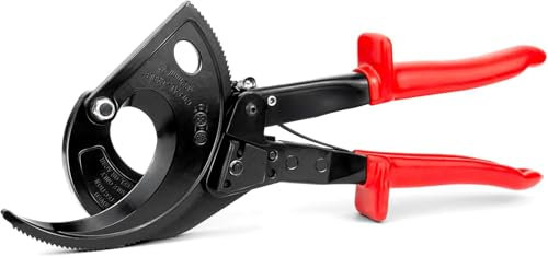 TINMAGI Cortadores de Trinquete, Cortador de Cables de Alambre Corte Hasta 400 mm², HS520A Cortacables para Cortar Alambres de Aluminio y Cobre, Palanca de Liberación rápida