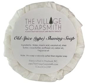 Old Spice Type Shaving Soap - 2.5/8 inc- Fits perfectly in Vintage Old Spice Shaving Cup. Great lather and wonderful scent. Just grandpa used.