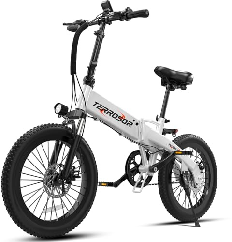 LELEKUAI Foldable Electric Bike for Adults & Teens, 20 Fat Tire Foldable Ebike with 720W Peak Motor, 25MPH, 375Wh Removable Battery, 50 Miles Range, 5-Level Pedal Assist, Commuter Electric Bicycle