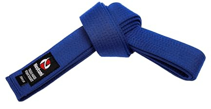 Neatami Blaugurt Judo/Ju-Jutsu/Karate/BJJ – robuster Budogürtel mit Filzkern, 9-Fach Naht, farbecht & formstabil – für Training & Wettkampf (Rot/Blau) (Blau, 240 cm)