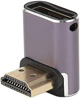 Cuifati 8K -adapter 90 Graders Rätvinklig Koppling med Indikatorlampa, Hängande Hål, Stöder 8K 60Hz 4K 120Hz HDR EARC, Aluminiumlegering för TV-box Laptop PC