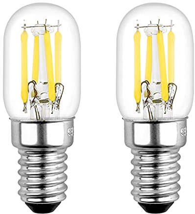 Akynite Kühlschranklampe E14 LED Kaltweiß 3W, 300LM, AC 230V, Ersatz E14 25W, Glühbirne Kerze LED T22 E14 Kaltweiß für Kühlschrank, Nicht Dimmbar, 2 Stück