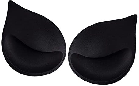 Perfeclan BH Einsatz Pads, Push-Up-Pad BH Einlagen, Bikini-Pads, Inserts Cup Lifter, Tröpfchenförmige Unterwäsche, Abnehmbare Atmungsaktiv Weich BH Einlagen, für Sport Bikini Bademode