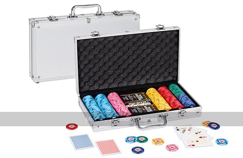 Dal Negro 300 chip Professional Texas Hold 'em Poker Set in Aluminium Case