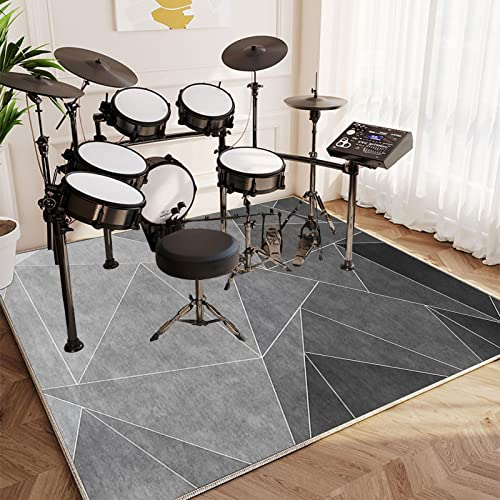 Drum-Teppich Schlagzeugteppich Schallschutz Teppich Schallschutzmatte rutschfeste Trommelmatte für E Drum Schlagzeug Elektronisch Snare Teppich Snare Drum Rug Schalldicht Teppiche 120 x 90 cm