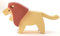 Halftoys - 479-01 - Löwe, Puzzletier zum zerlegen, mit Skelett, 12,5cm x 7,5cm x 3,5cm, beige, Savannah Friends