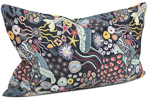 Bio-Eukalyptus Duftkissen Kräuterkissen 30x20cm Bio-Baumwolle Unter Wasser + Bio-Inlett - 100% naturrein. Bio-Eukalyptus +Bio-Dinkelspelz