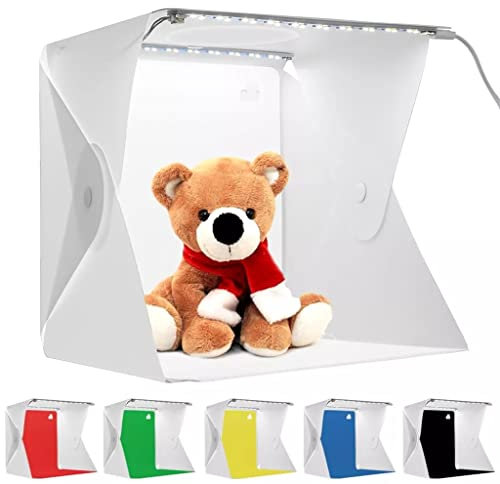ZHCHAO Caja de Estudio fotográfica Plegable de actualización Caja de luz de Caja de luz para fotografía Kit de Caja de Tienda de Tiro de Estudio con 6 Fondos de Color