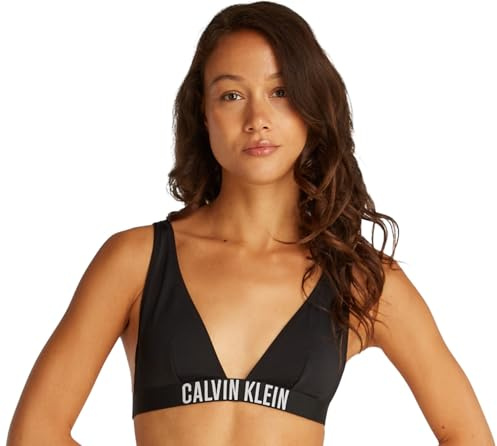 Calvin Klein Top de Bikini Mujer Bralette con Relleno extraíble, Negro (Pvh Black), M