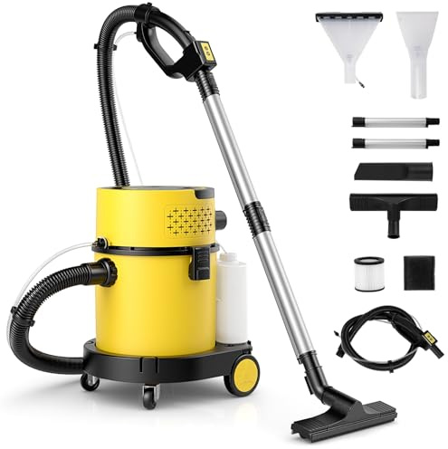 RELAX4LIFE Aspirateur Sec et Humide 1200W avec Fonction Soufflage et Serpillière(Filtres HEPA),Télécommande,Réservoir d'eau de 20L, 17KPA Max pour Tapis Tissus Eponge Sol Canapé Voiture, 9 Accessoires