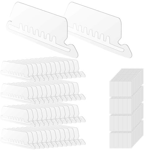 Lot de 50 étiquettes transparentes en plastique à suspendre pour classeurs de classement, intercalaires pour une identification pratique et rapide