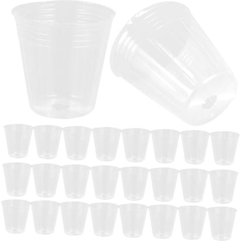HANABASS 50piezas Tiestos Transparentes para y Suculentas para Drenaje para y Decoración De Interiores