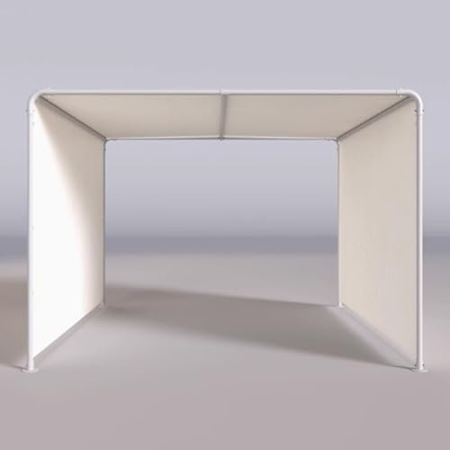 Gazebo da Esterno con Tettoia Retrattile, Tettoia in Metallo per Patio, Gazebo da Esterno con Tettoia Parasole E Struttura in Acciaio, Design con Manicotto A Sgancio Rapido(White)