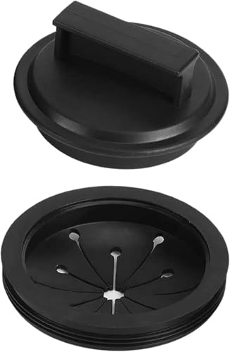 Paraspruzzi universale in gomma nera – Tappo per lavello da cucina da 7,6 cm – Inserto di scarico in gomma per lo smaltimento dei rifiuti, deflettori rimovibili per lavello